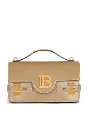   Balmain  B-Buzz 24 Leather Shoulder Bag Brown  Schultertasche 