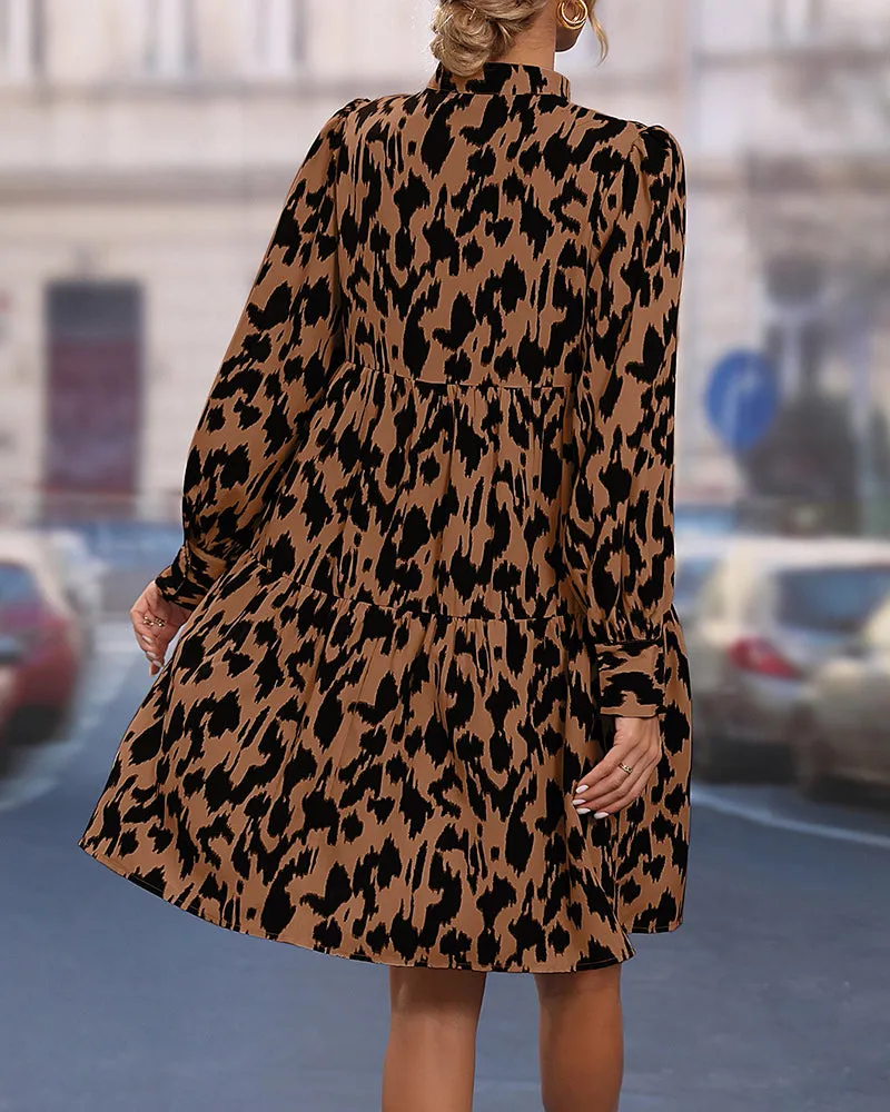 Bettie - Kleid - Elegant - Leoparddruck / Luxuriöses Material - Alltag