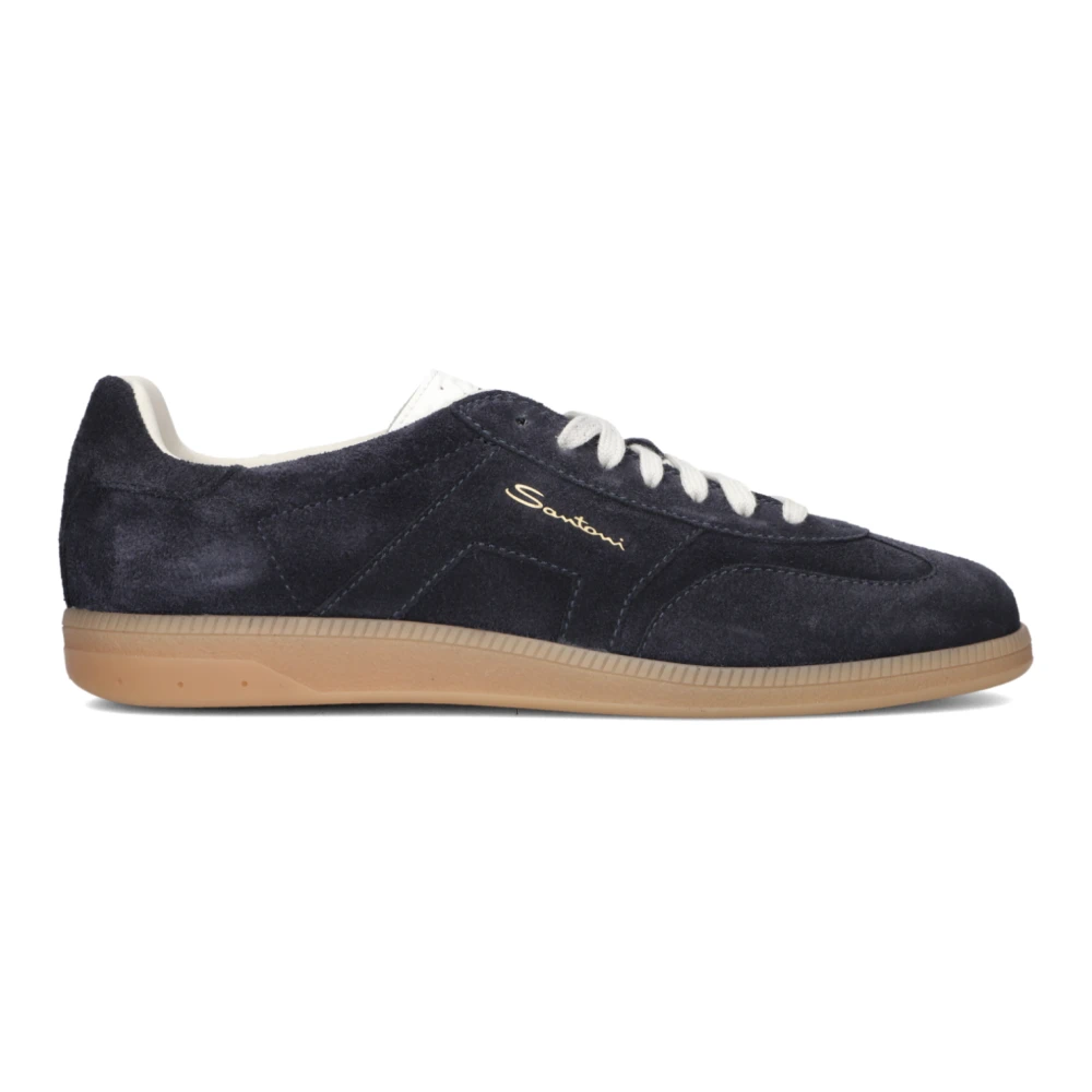 Blaue Wildleder Sneakers