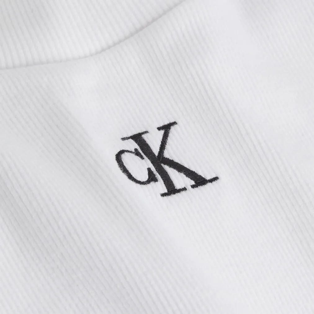 CK RIB CROPPED SLIM TEE