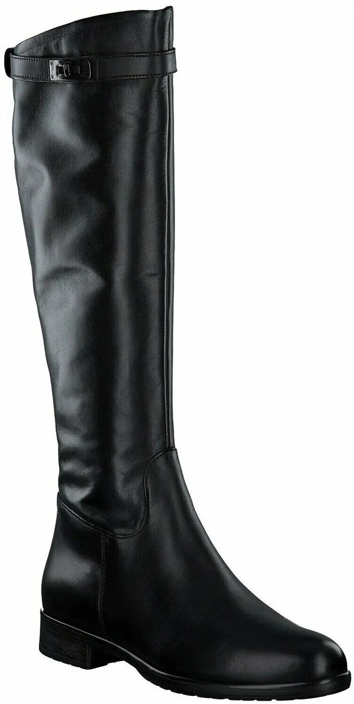 Damen-Stiefel aus Leder 195001692293 (Schwarz)