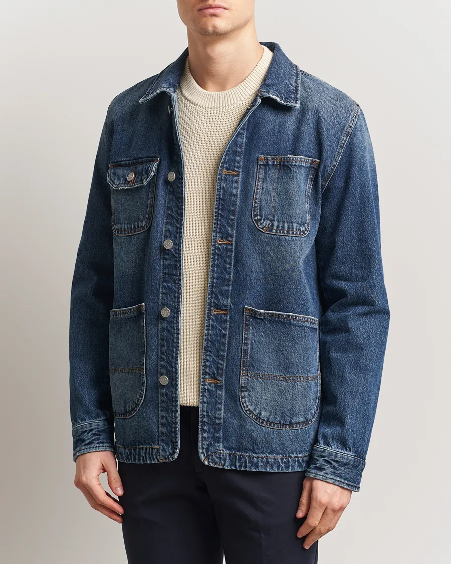 Denim Shirt Jacket Blue