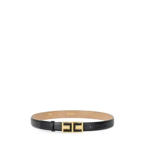   Elisabetta Franchi  ELISABETTA FRANCHI SCHWARZER GÜRTEL MIT LOGO SCHNA schwarz  Gürtel 
