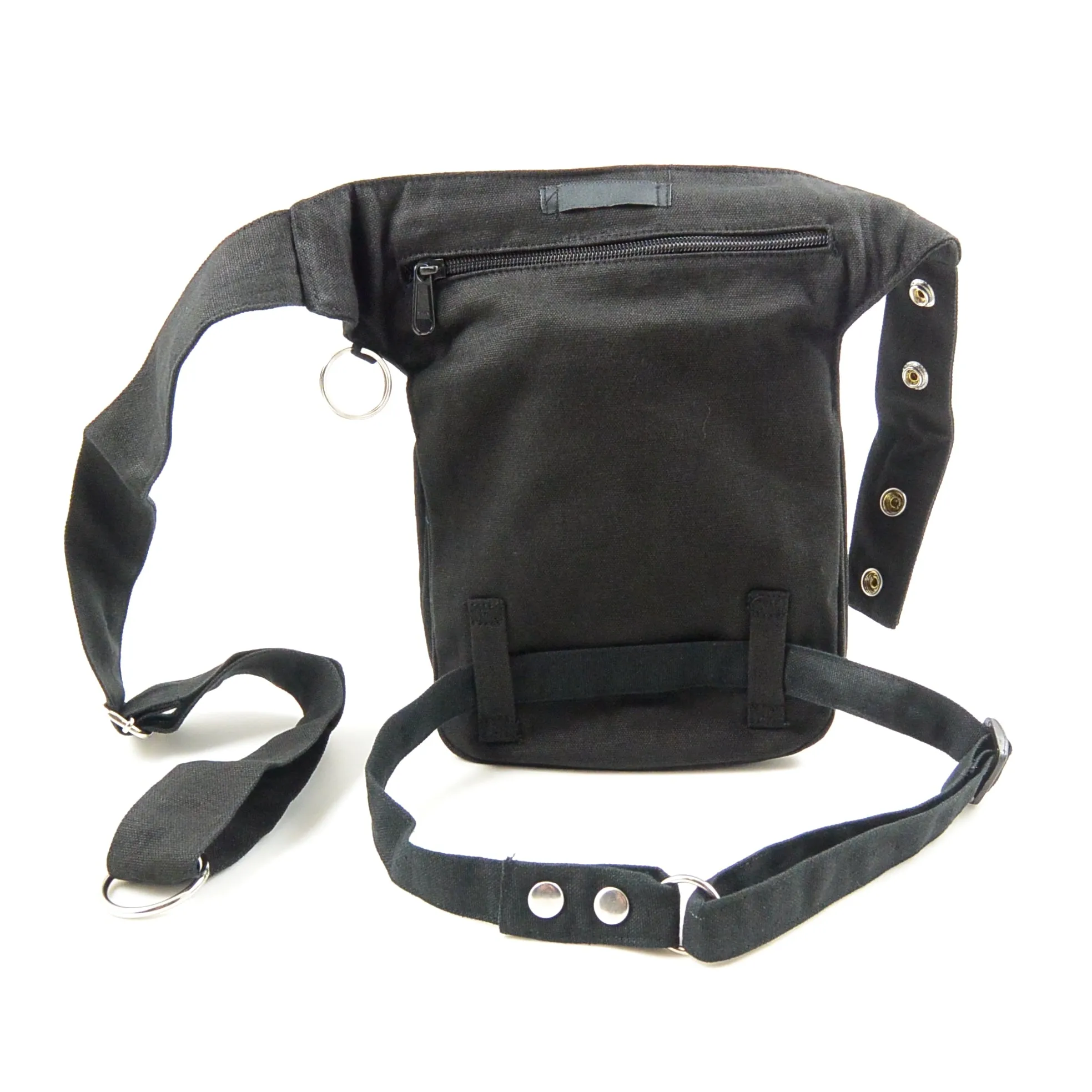 Gassi-Tasche Hüfttasche S-XXXL Canvas Schwarz - Hannover HS 7703
