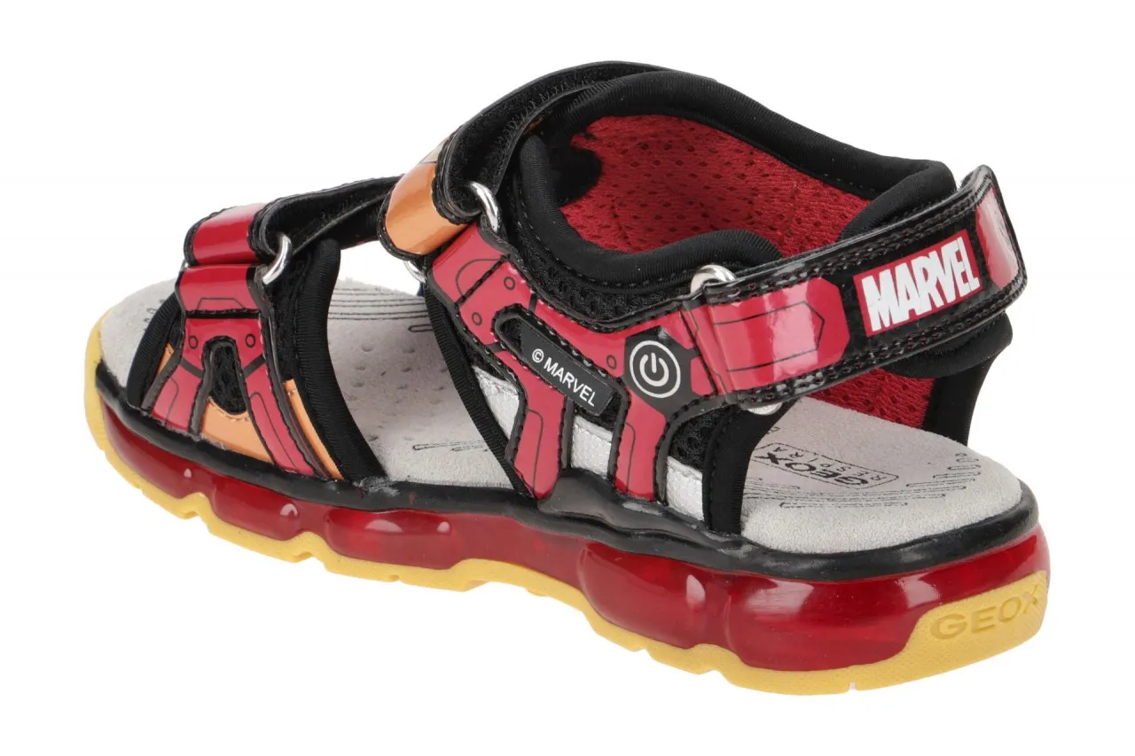 Geox Android Kinder Sandale rot Iron Man J350QB