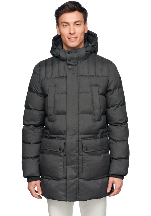 Geox Langjacke »SANFORD«, mit Kapuze, in melierter Optik, 4 Taschen, Kapuze, modische Steppung online bestellen | Jelmoli-Versan