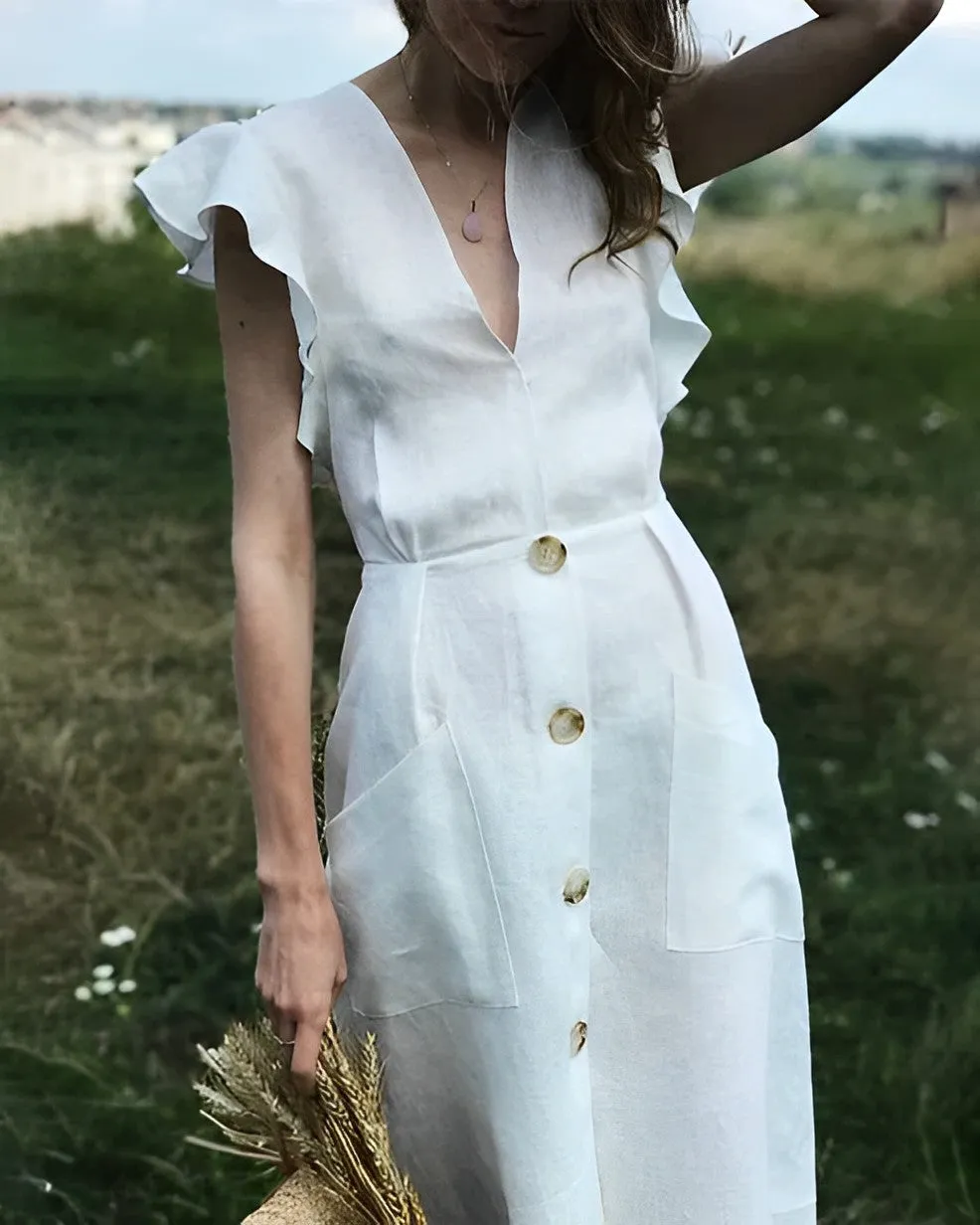 Heidi-Mode | Ärmelloses Vintage-Kleid Für Damen