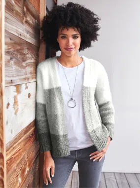 heine Cardigan in ecru-grau-meliert