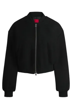 HUGO RED Relaxed-Fit Jacke aus Baumwoll-Mix mit Bouclé-Struktur 10769260