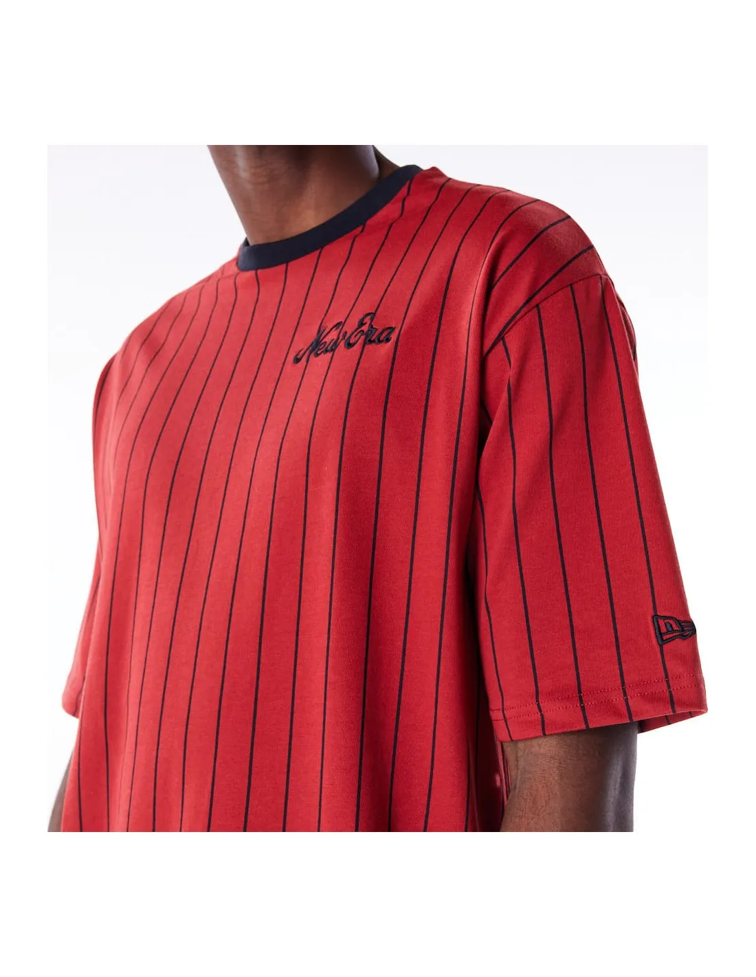 NE PINSTRIPE OS TEE NEWERA INRBLK