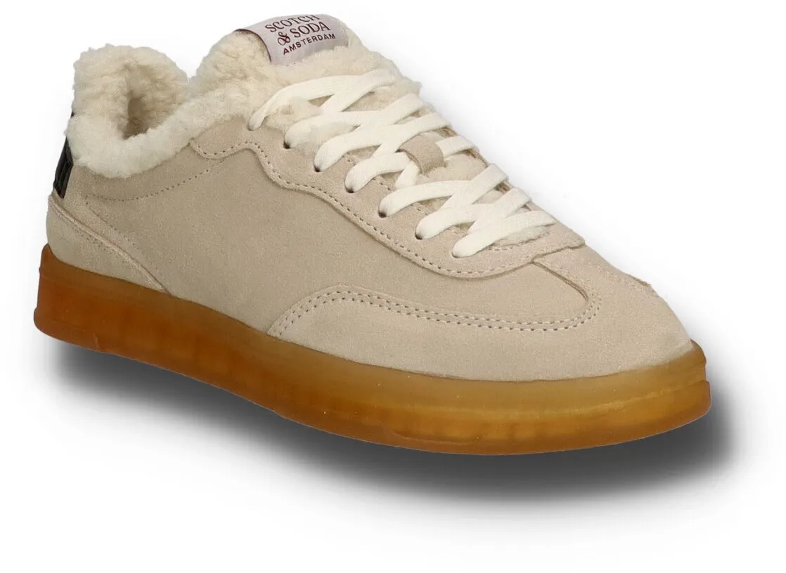 NIXIE Damen-Schnürschuhe mit Teddyfell 101302000051 (Beige)