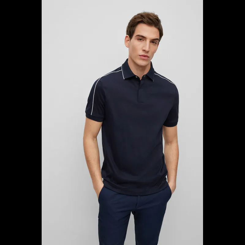 Porsche x BOSS Poloshirt Slim Fit Merzerisierter Baumwolle Dunkelblau BOSS 50486203_404 - Herren