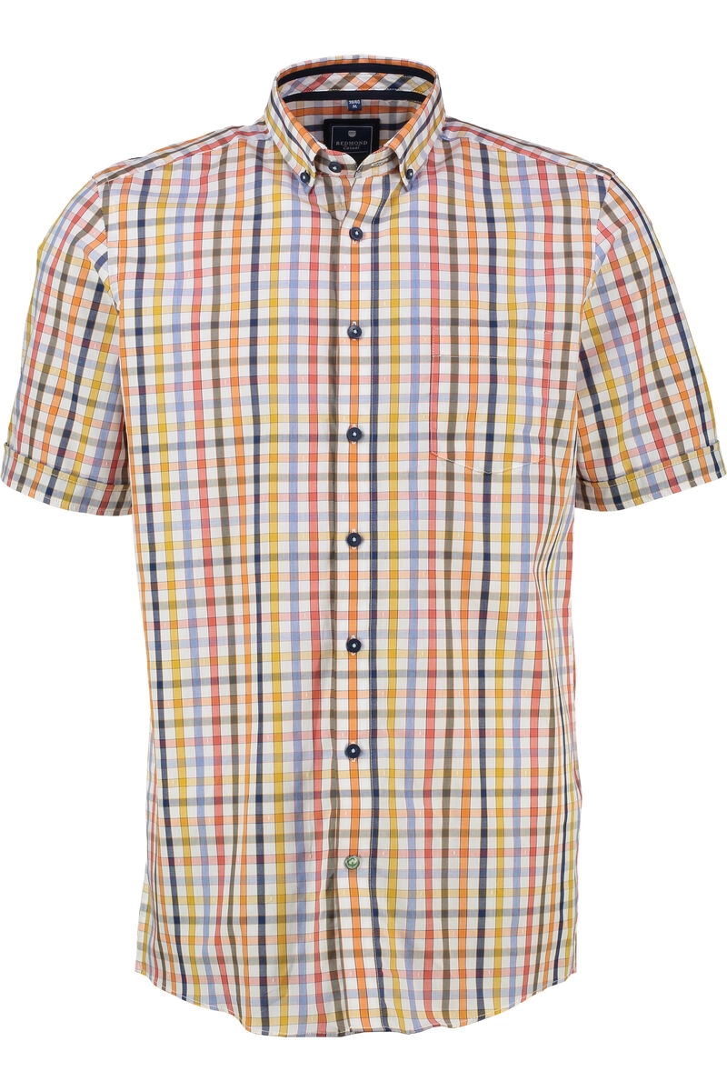 Redmond Hemd gelb kariert Regular Fit