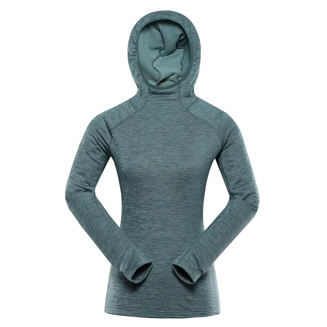 Schnelltrocknendes Damen-Sweatshirt ALPINE PRO ROLTA Wasabigrün M