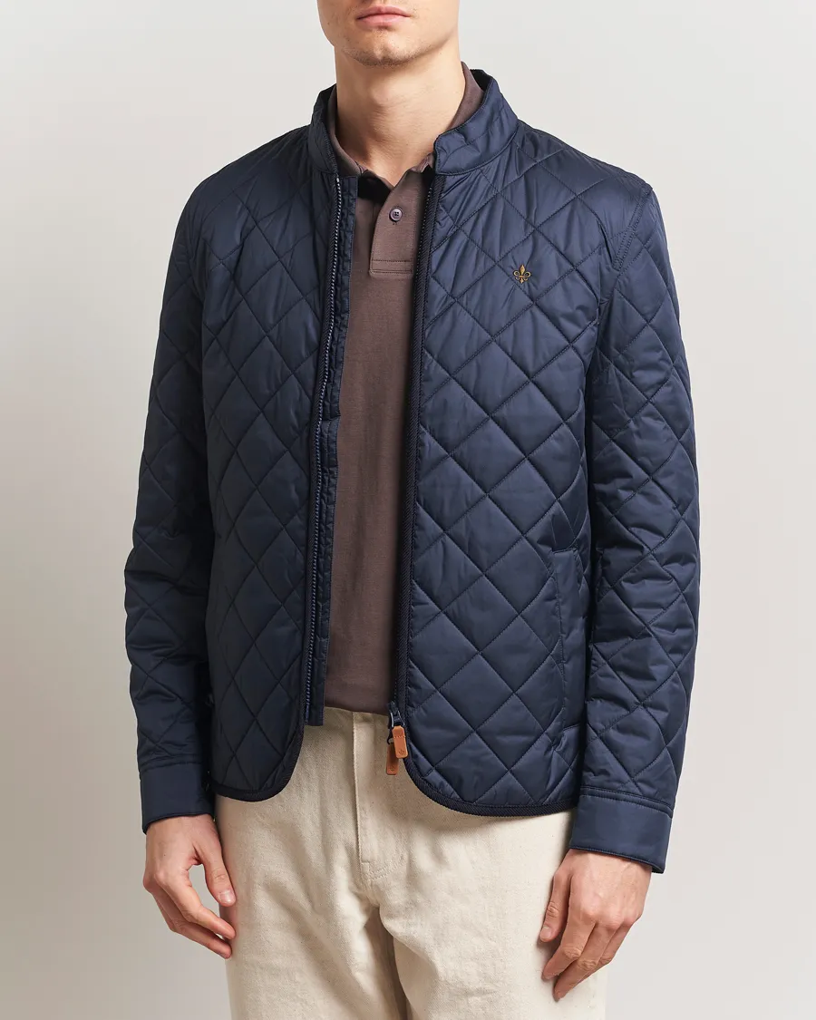 Teddy Quilted Jacket Navy