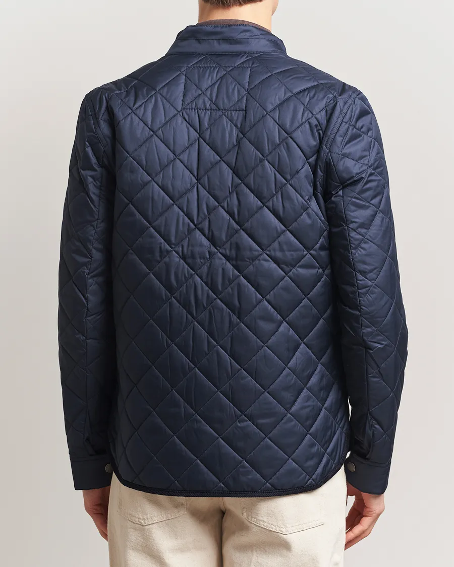 Teddy Quilted Jacket Navy