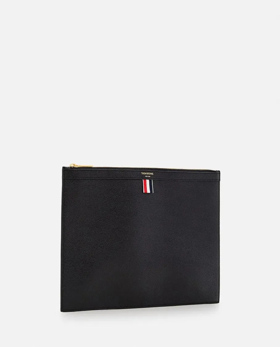   Thom Browne  Medium Document Holder Black  Crossbody Bag 