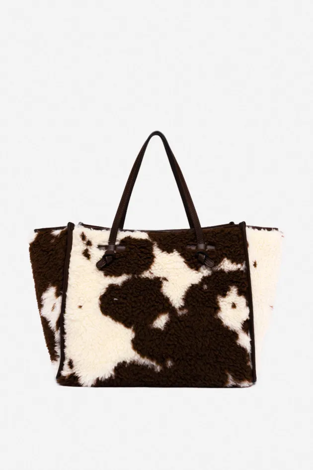 Tote Bag COW in Creme/Braun
