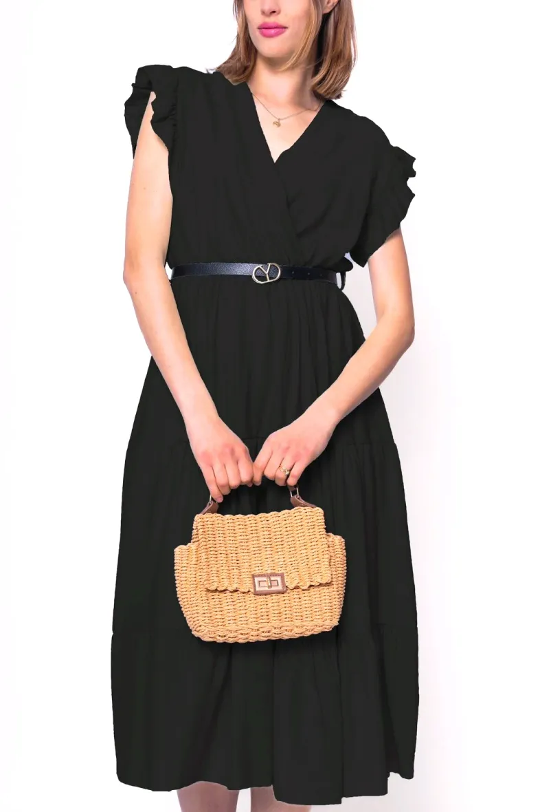 Wickelkleid mit Gürtel